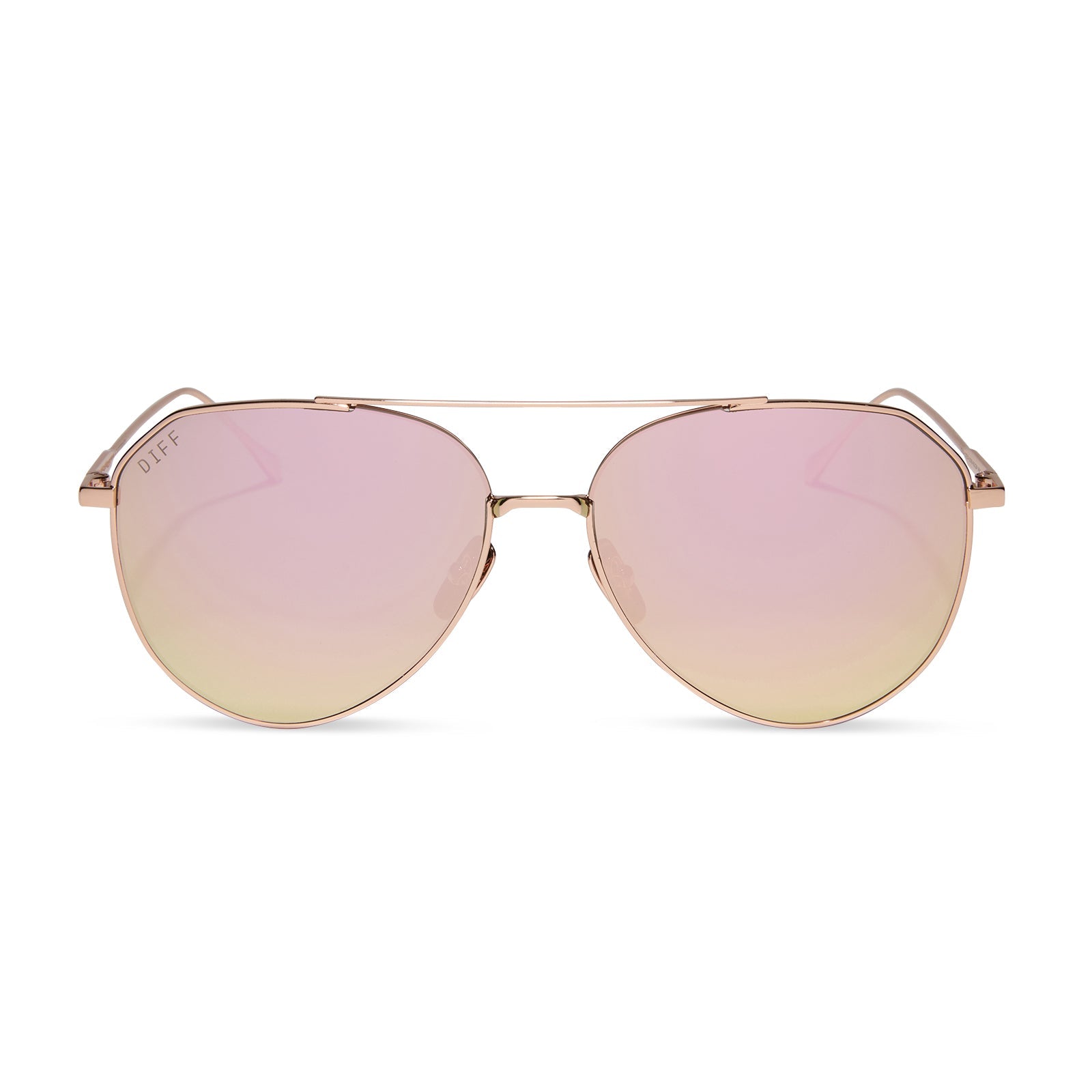 Dash Sunglasses — Rose Gold + Cherry Blossom Mirror Polarized