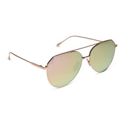 Dash Sunglasses — Rose Gold + Cherry Blossom Mirror Polarized