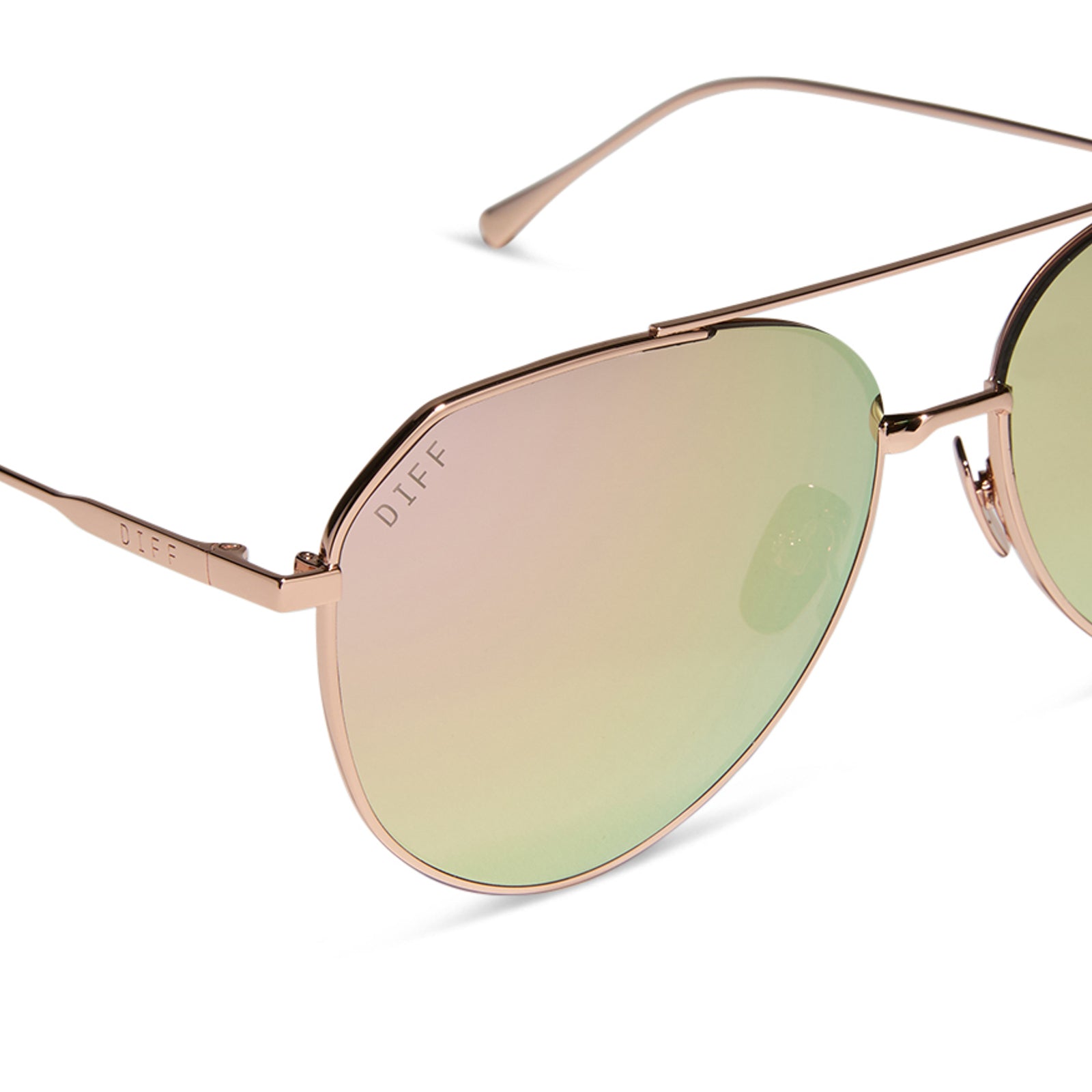 Dash Sunglasses — Rose Gold + Cherry Blossom Mirror Polarized