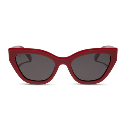 Emily Sunglasses — Red + Grey Polarized