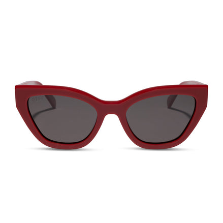 Emily Sunglasses — Red + Grey Polarized