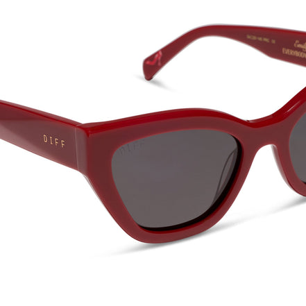 Emily Sunglasses — Red + Grey Polarized