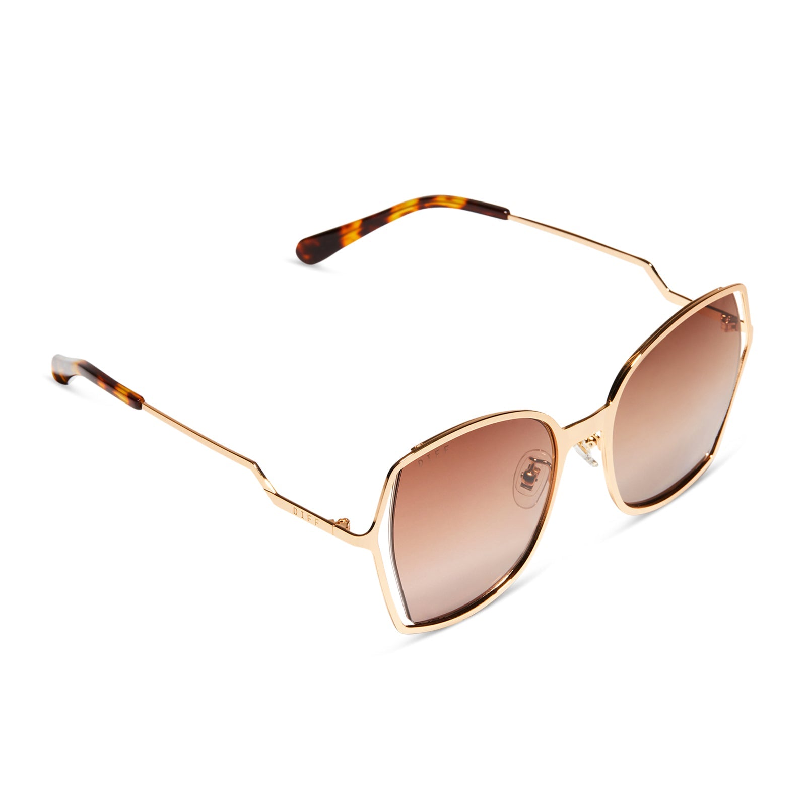 Donna III Sunglasses — Gold + Brown Gradient Polarized
