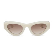 Lucy Sunglasses — Meringue + Brown Gradient