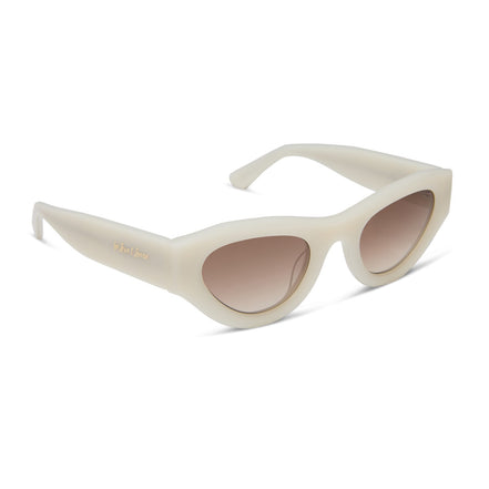 Lucy Sunglasses — Meringue + Brown Gradient