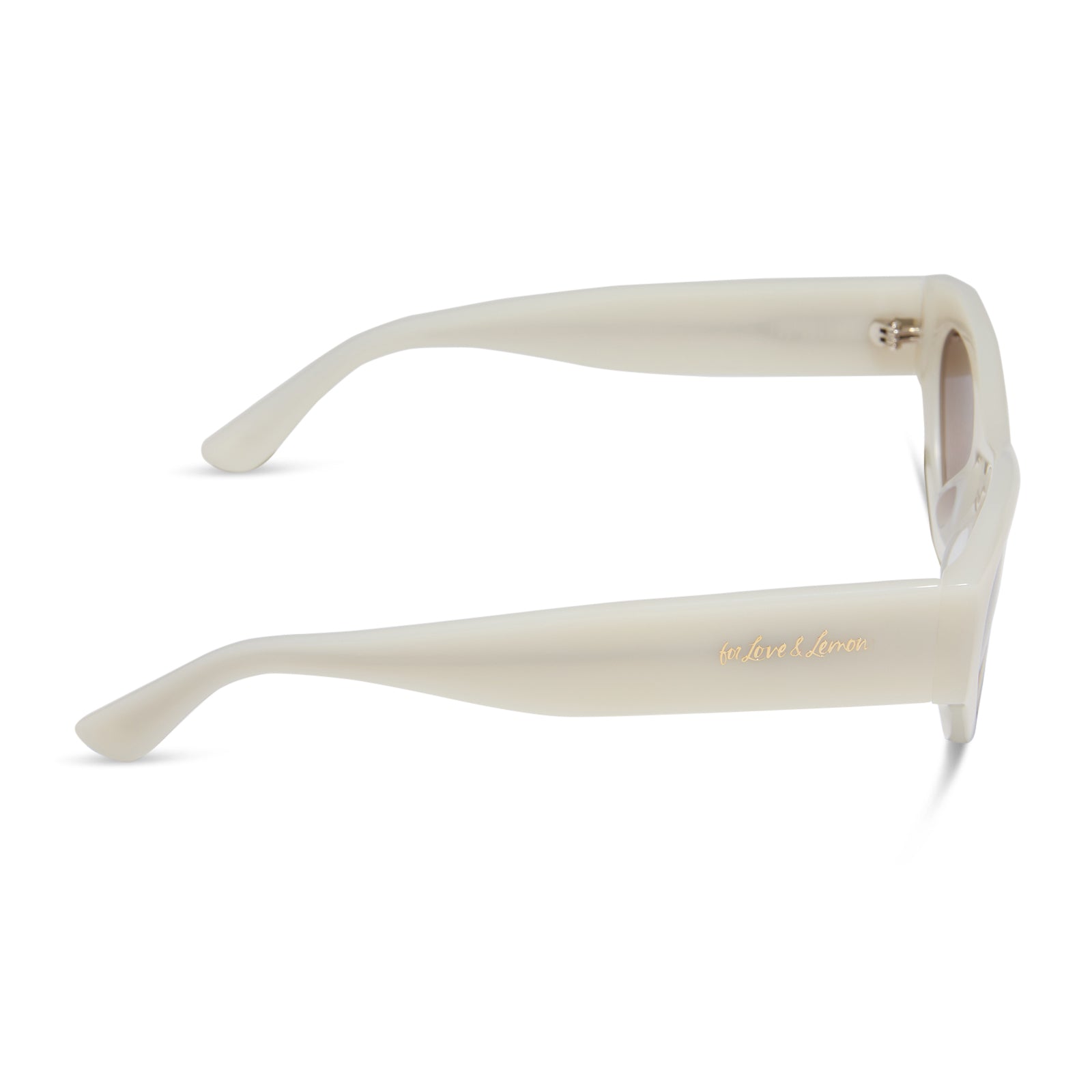Lucy Sunglasses — Meringue + Brown Gradient