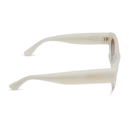 Lucy Sunglasses — Meringue + Brown Gradient