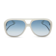 Pauline Sunglasses — Meringue + Blue Gradient