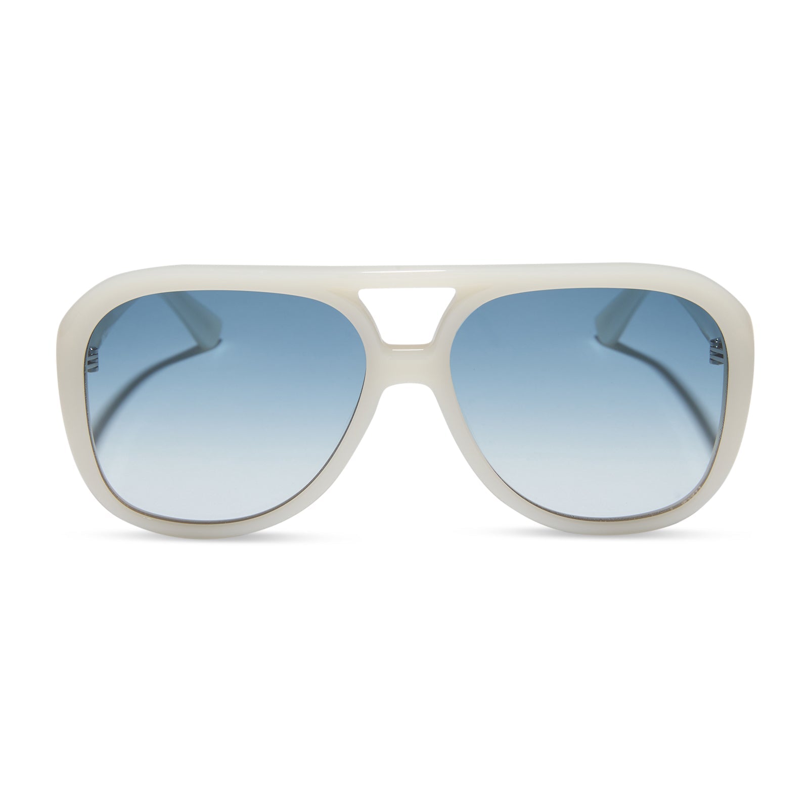 Pauline Sunglasses — Meringue + Blue Gradient