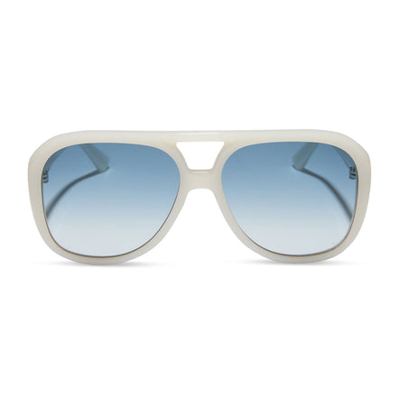 Pauline Sunglasses — Meringue + Blue Gradient