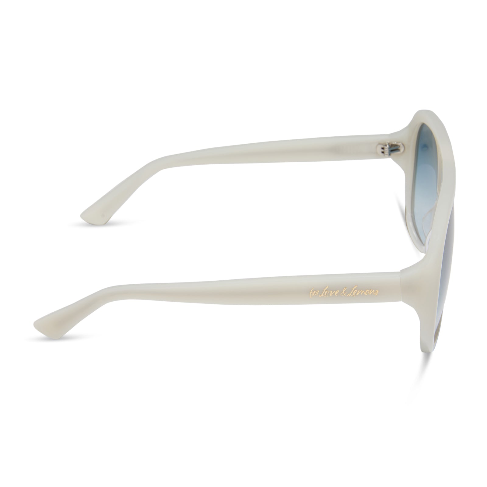Pauline Sunglasses — Meringue + Blue Gradient