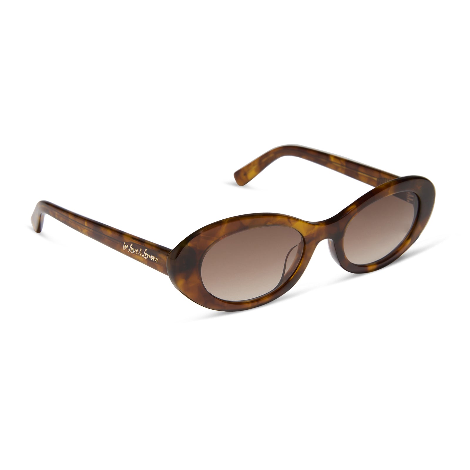 Sabrina Sunglasses — Honey Tortoise + Brown Gradient