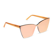 Goldie Sunglasses — Apricot Crystal + Peach Mirror