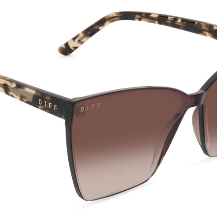 Goldie Sunglasses — Espresso Tortoise + Brown Gradient