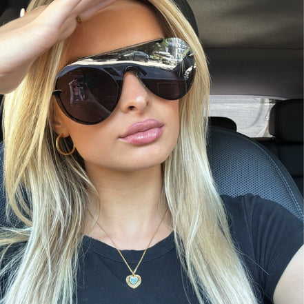 Imani Sunglasses — Black + Grey