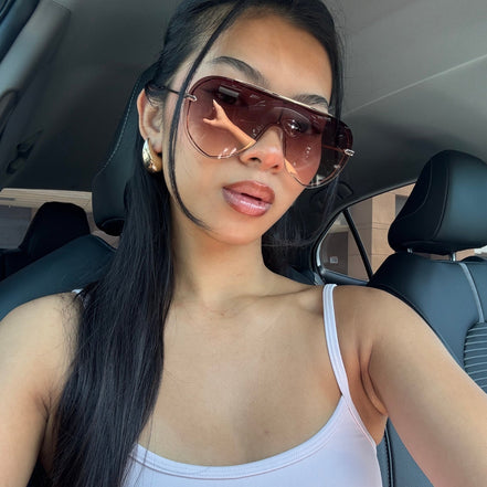 Imani Sunglasses — Gold + Brown Gradient