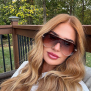 Imani Sunglasses — Gold + Brown Gradient