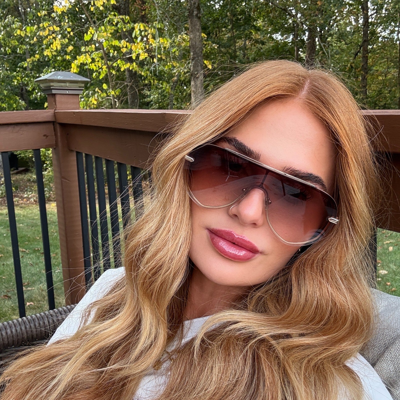 Imani Sunglasses — Gold + Brown Gradient