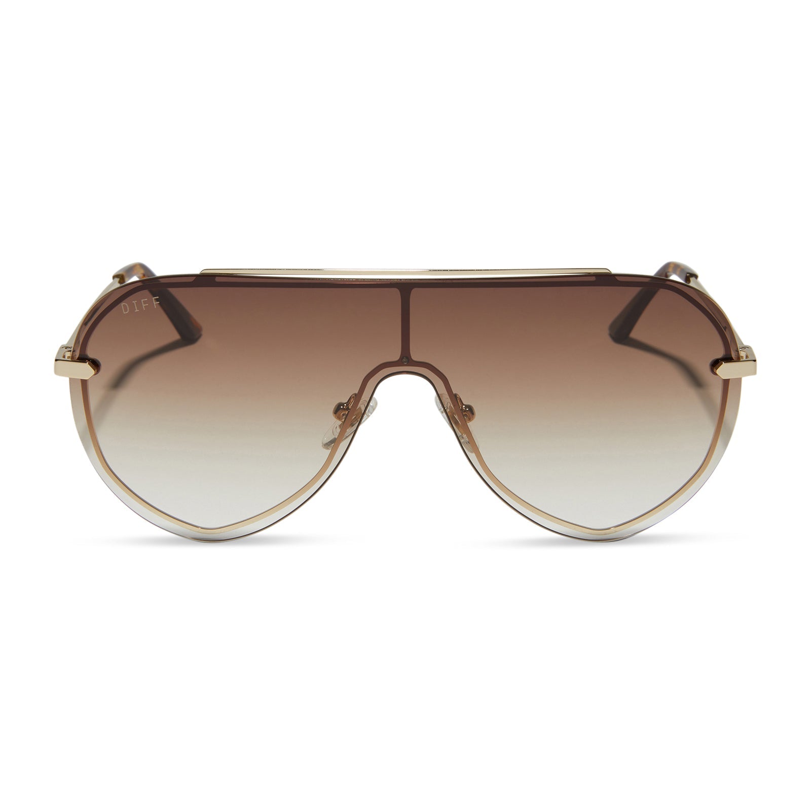 Imani Sunglasses — Gold + Brown Gradient