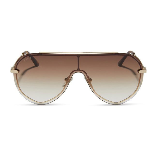 Imani Sunglasses — Gold + Brown Gradient