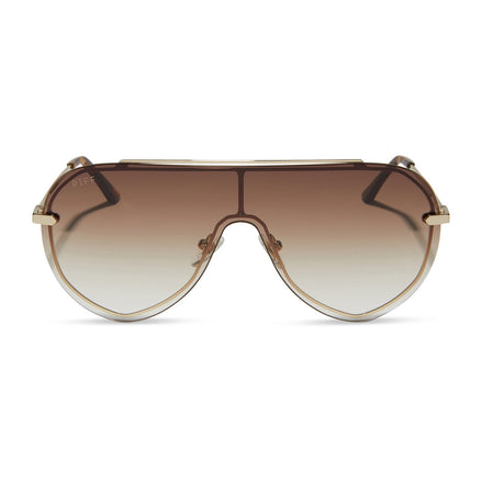 Imani Sunglasses — Gold + Brown Gradient