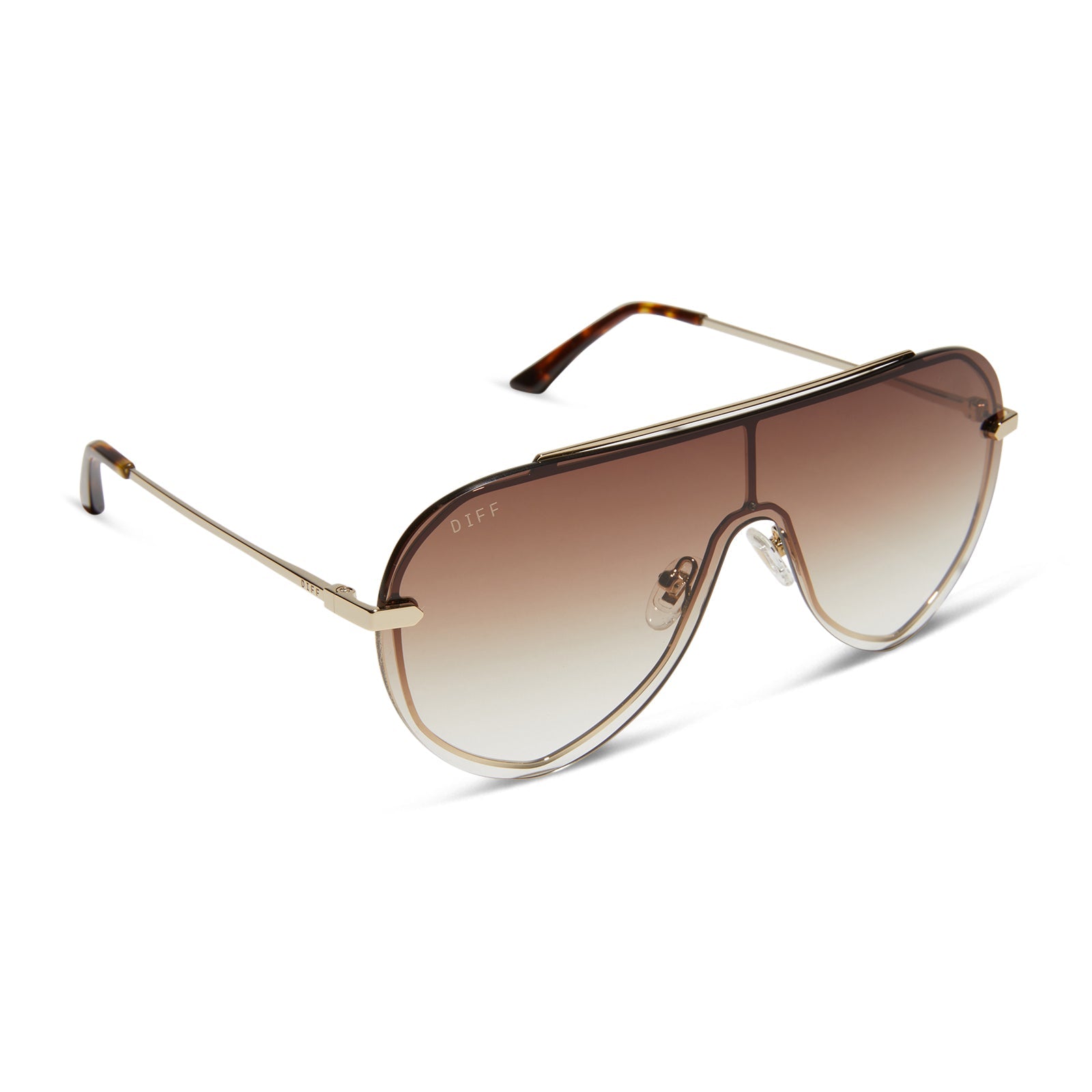 Imani Sunglasses — Gold + Brown Gradient