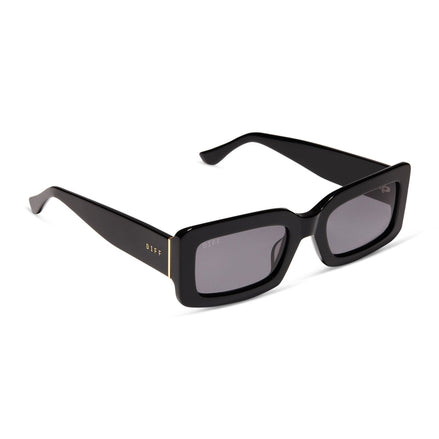 Indy Sunglasses — Black + Grey Polarized