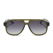 Nash Sunglasses — Milky Olive + Grey Gradient