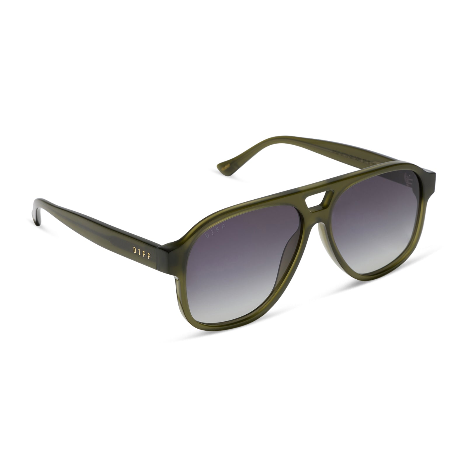 Nash Sunglasses — Milky Olive + Grey Gradient