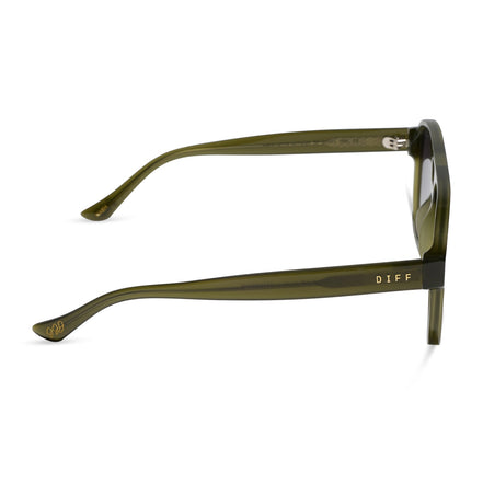 Nash Sunglasses — Milky Olive + Grey Gradient
