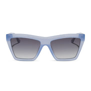 Vivi Sunglasses — Milky Blue Pearl + Grey Gradient
