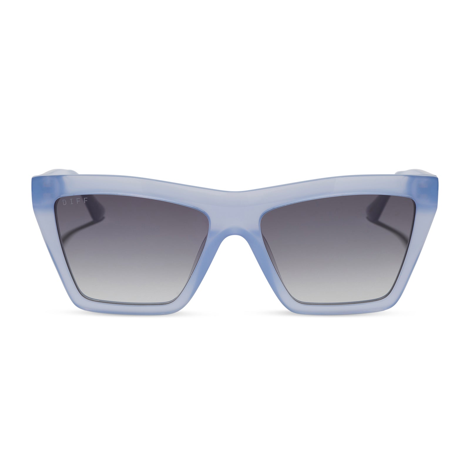 Vivi Sunglasses — Milky Blue Pearl + Grey Gradient