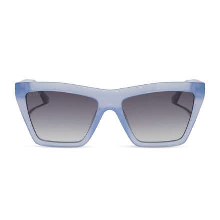 Vivi Sunglasses — Milky Blue Pearl + Grey Gradient