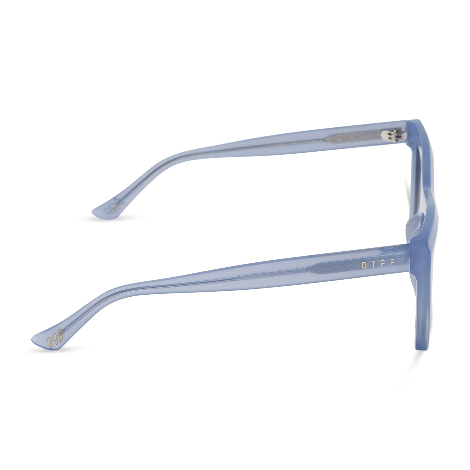 Vivi Sunglasses — Milky Blue Pearl + Grey Gradient