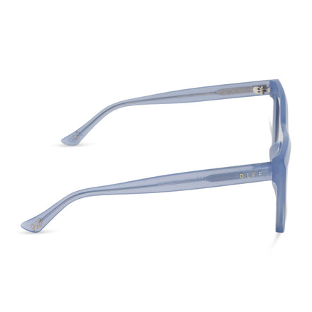 Vivi Sunglasses — Milky Blue Pearl + Grey Gradient