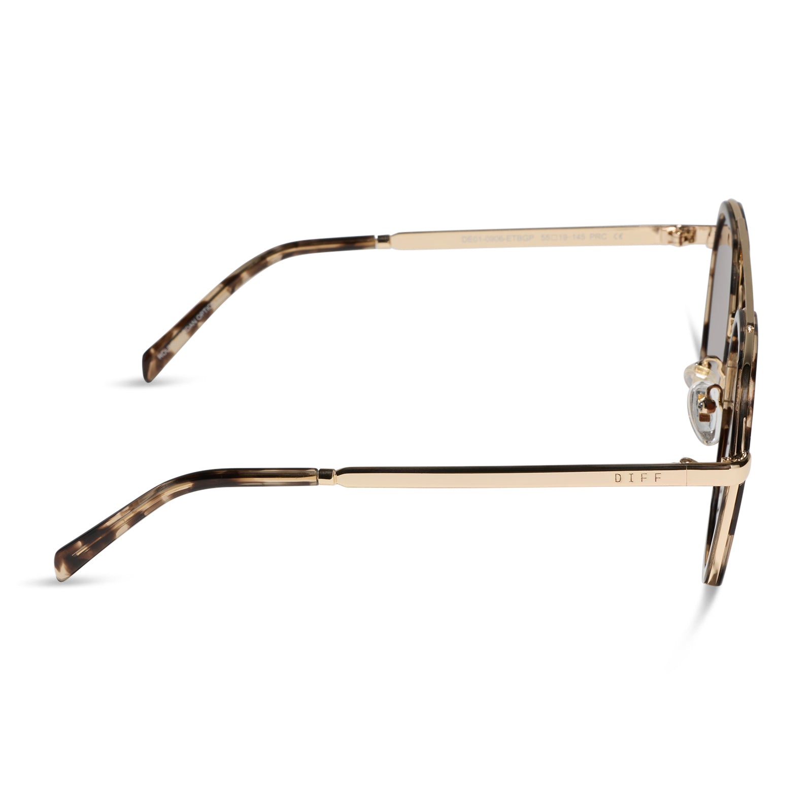 Joey Sunglasses — Espresso Tortoise + Gold + Brown Gradient Polarized