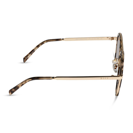 Joey Sunglasses — Espresso Tortoise + Gold + Brown Gradient Polarized