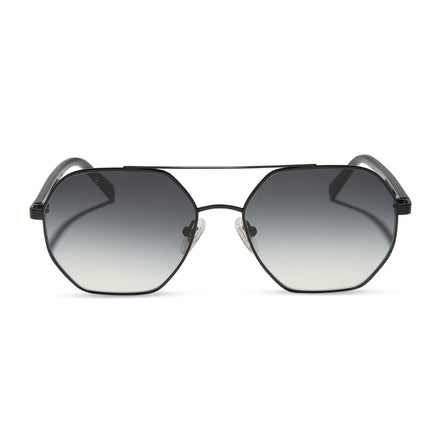 Joelle Sunglasses — Black + Grey Gradient Polarized