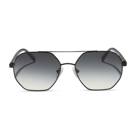 Joelle Sunglasses — Black + Grey Gradient Polarized