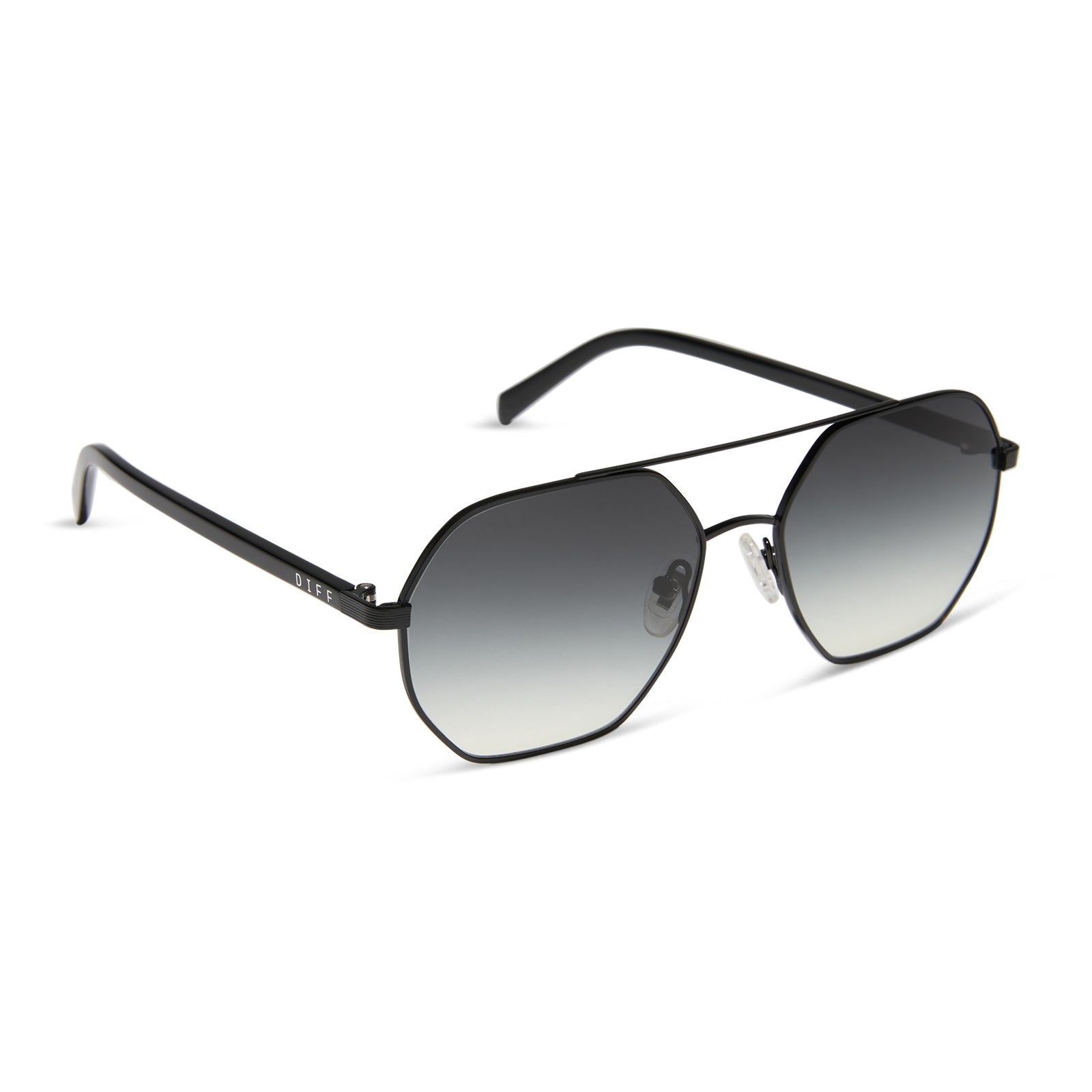 Joelle Sunglasses — Black + Grey Gradient Polarized