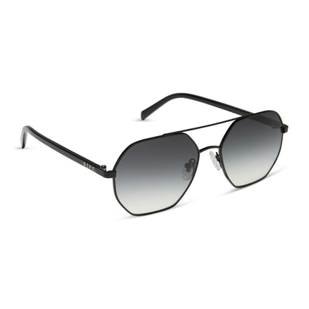 Joelle Sunglasses — Black + Grey Gradient Polarized