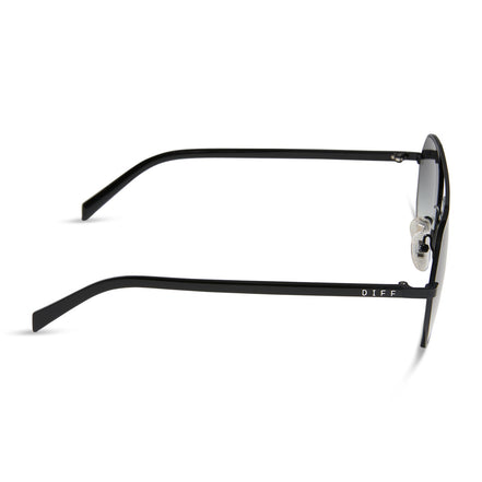 Joelle Sunglasses — Black + Grey Gradient Polarized