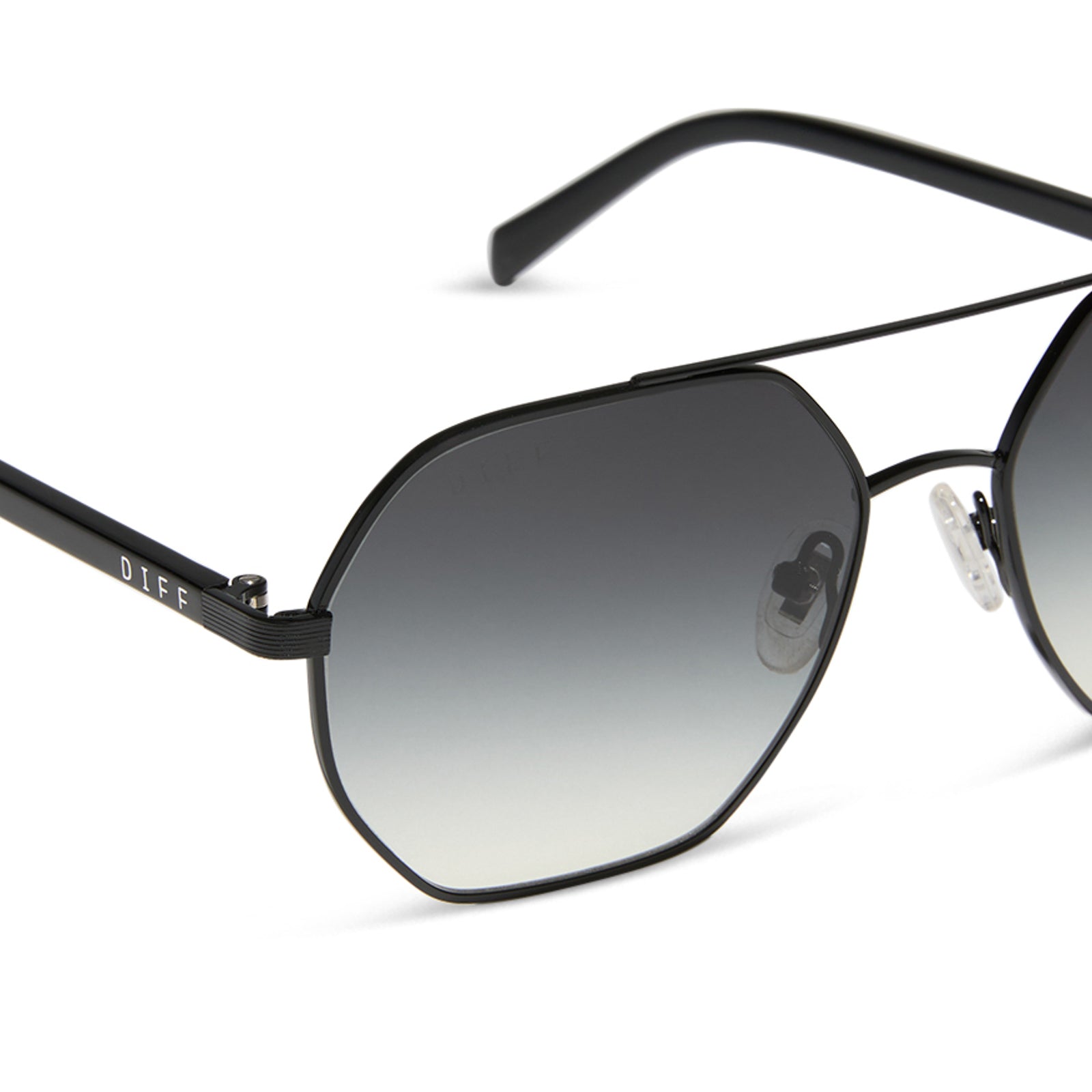 Joelle Sunglasses — Black + Grey Gradient Polarized