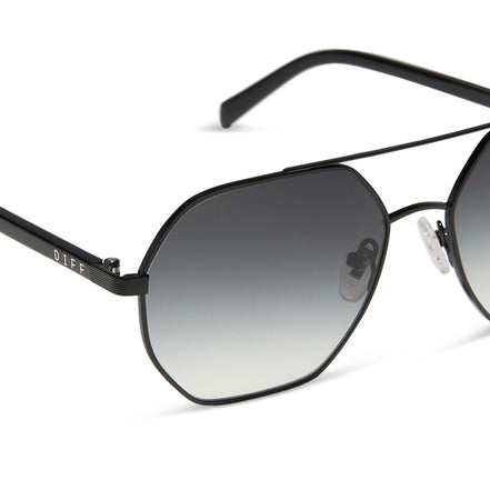 Joelle Sunglasses — Black + Grey Gradient Polarized
