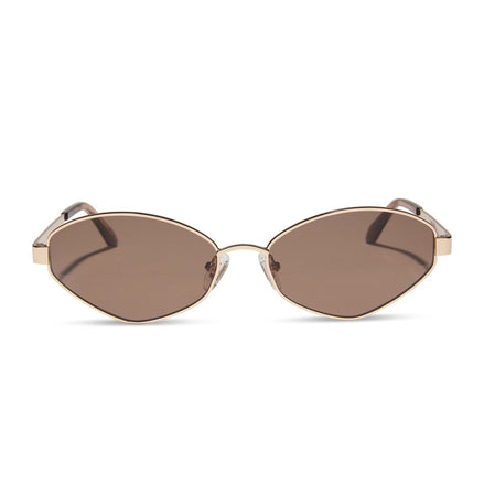 Jordy Sunglasses — Gold + Horn Tortoise + Brown