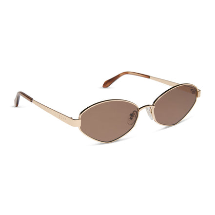 Jordy Sunglasses — Gold + Horn Tortoise + Brown