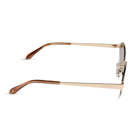 Jordy Sunglasses — Gold + Horn Tortoise + Brown