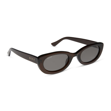 Raya Sunglasses — Chocolate Crystal + Grey Polarized