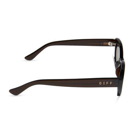 Raya Sunglasses — Chocolate Crystal + Grey Polarized