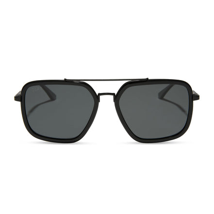 Jordan Sunglasses — Black + Grey Polarized
